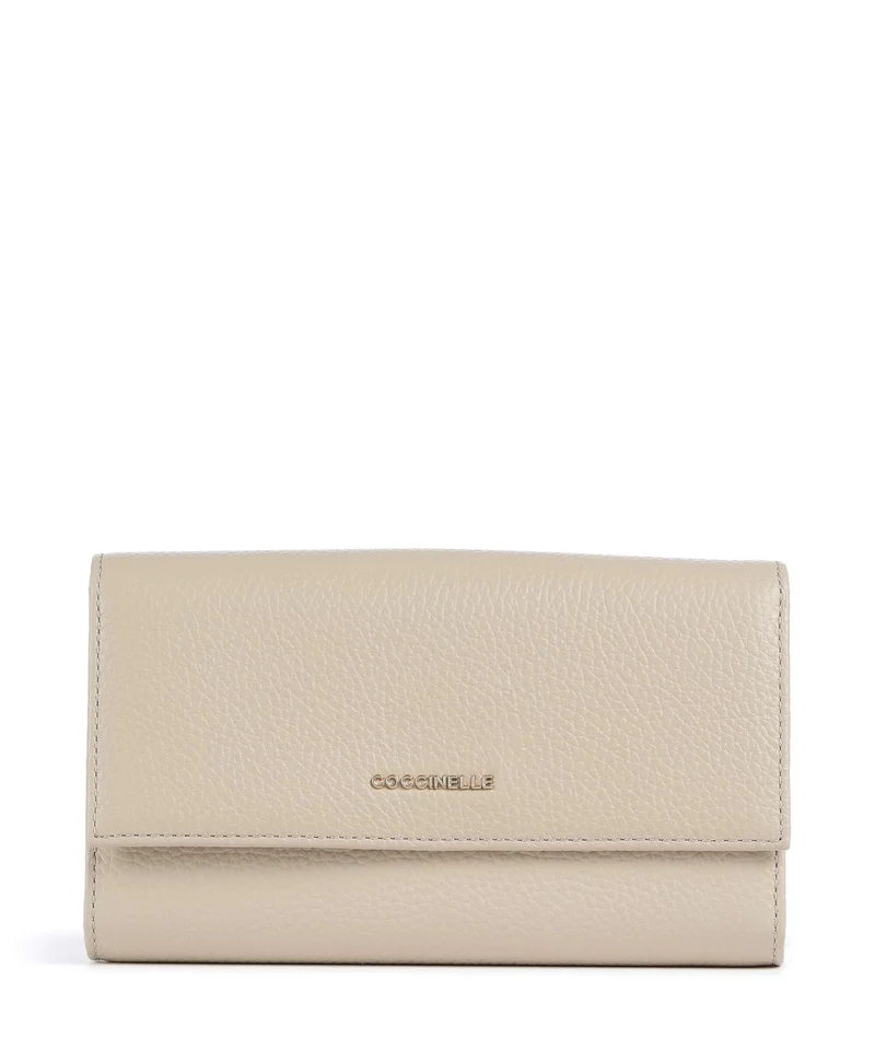 Coccinelle Metallic Soft Geldbörse sandshell