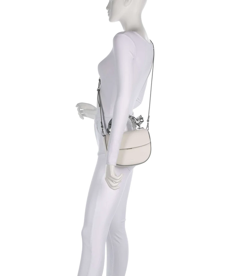 Karl Lagerfeld Ikon Choupette Umhängetasche off white