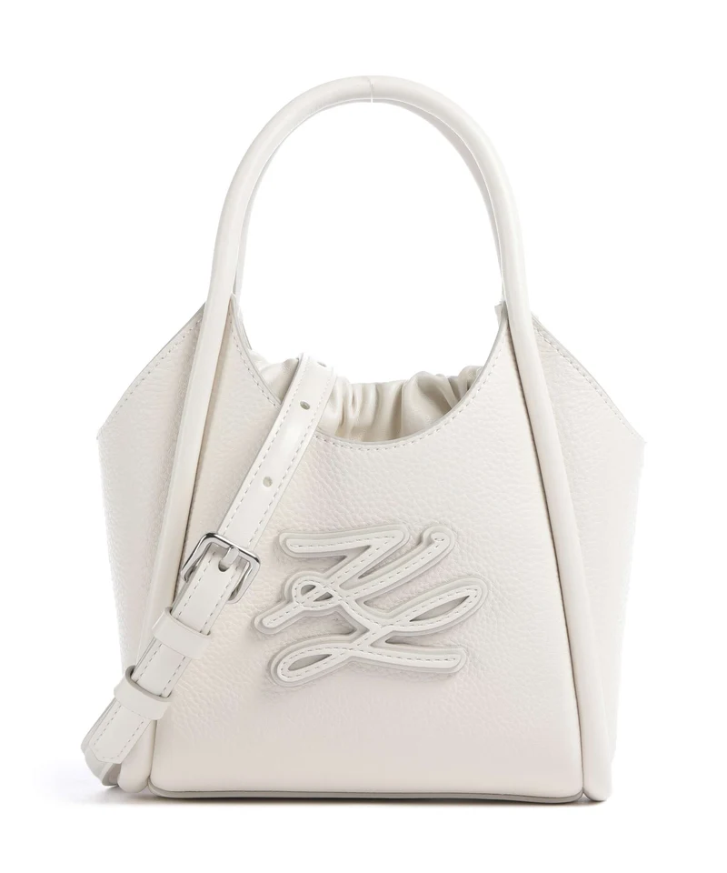 Karl Lagerfeld K/Autograph Mini Umhängetasche off white