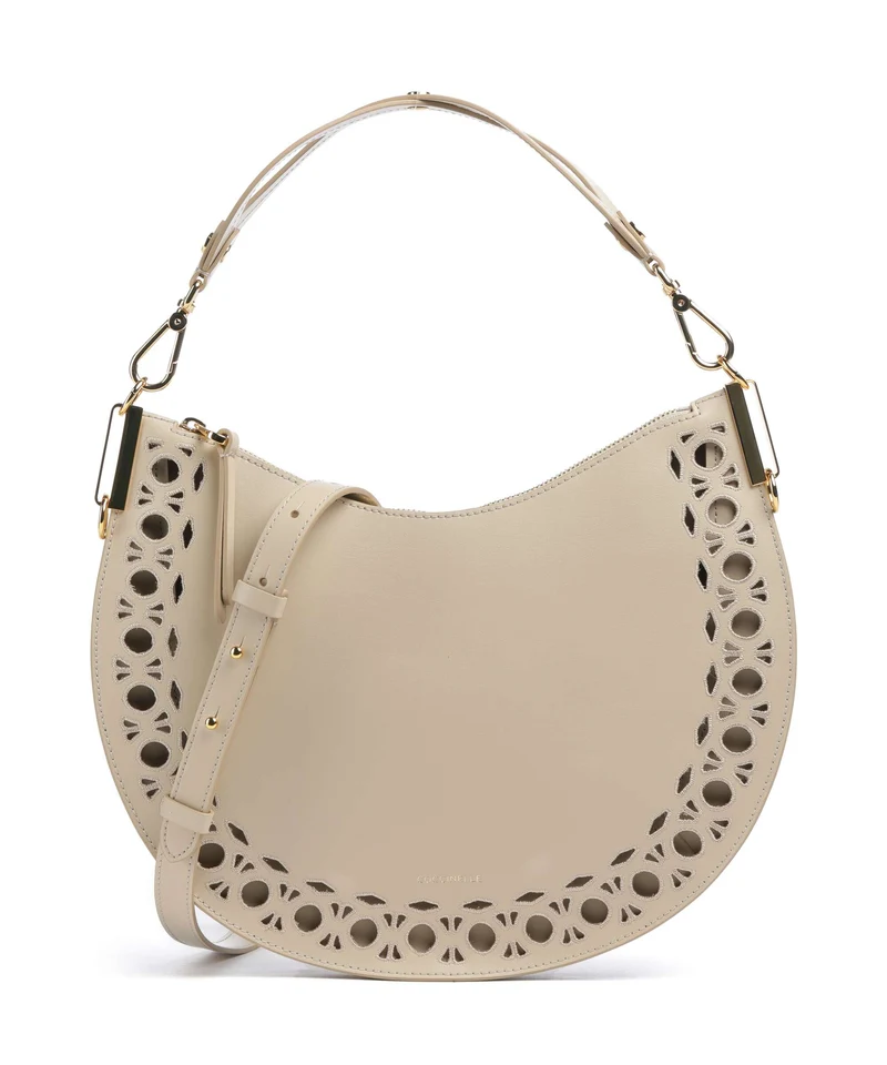 Coccinelle Sunup Monogram Sangallo Beuteltasche sandshell