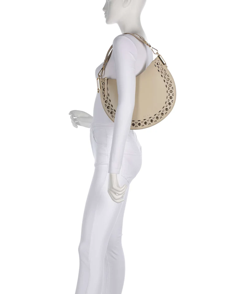 Coccinelle Sunup Monogram Sangallo Beuteltasche sandshell