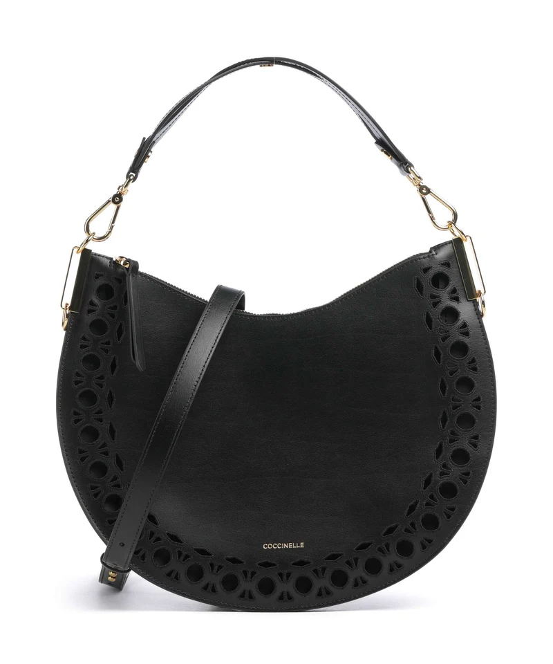 Coccinelle Sunup Monogram Sangallo Beuteltasche noir