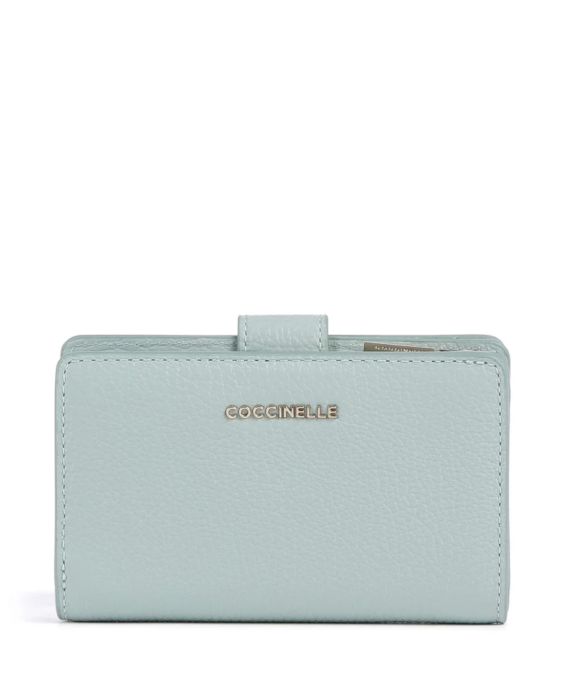 Coccinelle Metallic Soft Geldbörse aquamarine