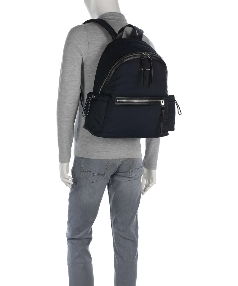 Emporio Armani Monogram Rucksack iconico blu navy