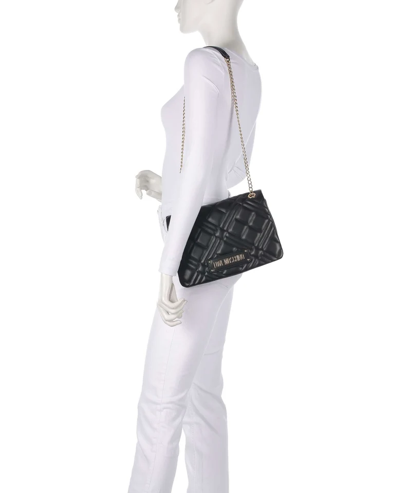Love Moschino Quilted Schultertasche nero