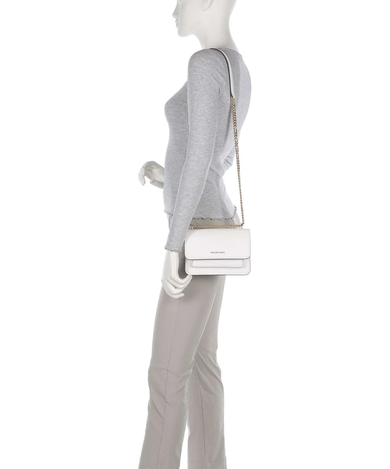 Michael Kors Claire Small Schultertasche optic white