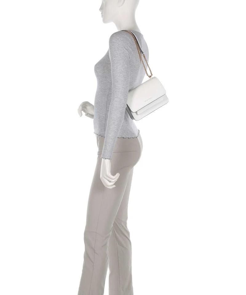 Michael Kors Claire Small Schultertasche optic white