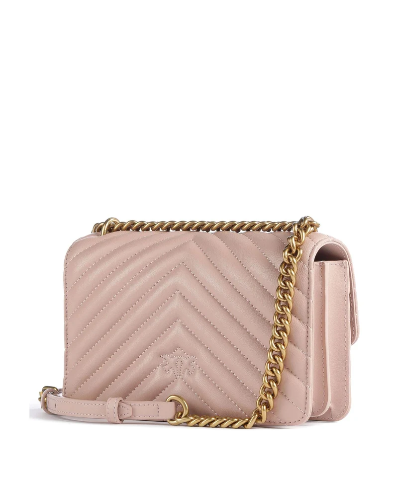 Pinko Love One Mini Schultertasche cipria/antique gold