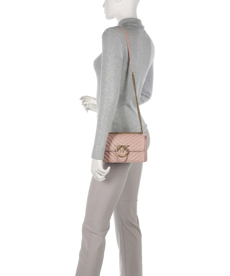 Pinko Love One Mini Schultertasche cipria/antique gold