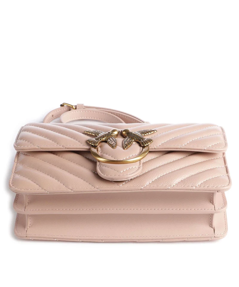 Pinko Love One Mini Schultertasche cipria/antique gold