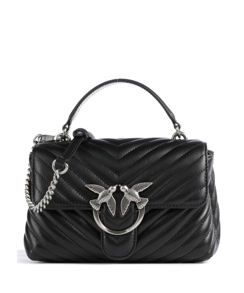 Pinko Love Lady Puff Mini Handtasche nero/old silver