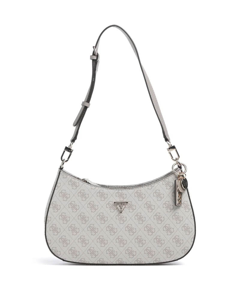 Guess Noelle Schultertasche dark taupe logo