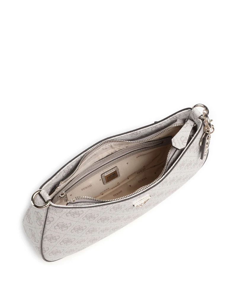 Guess Noelle Schultertasche dark taupe logo