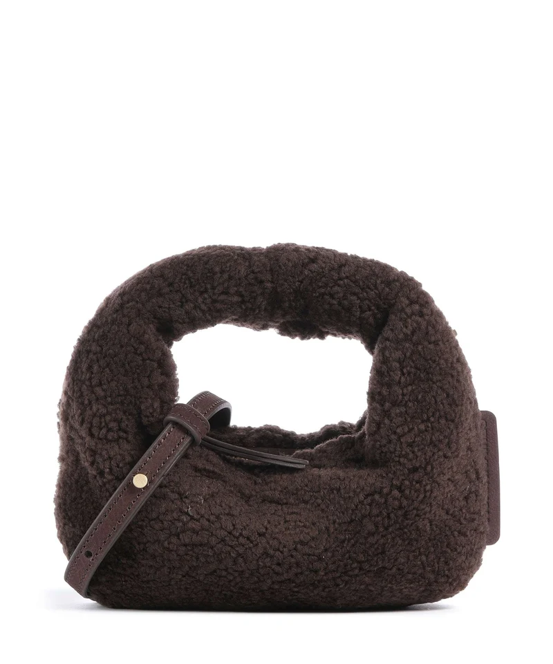 Les Visionnaires Greta Teddy Micro Umhängetasche pecan