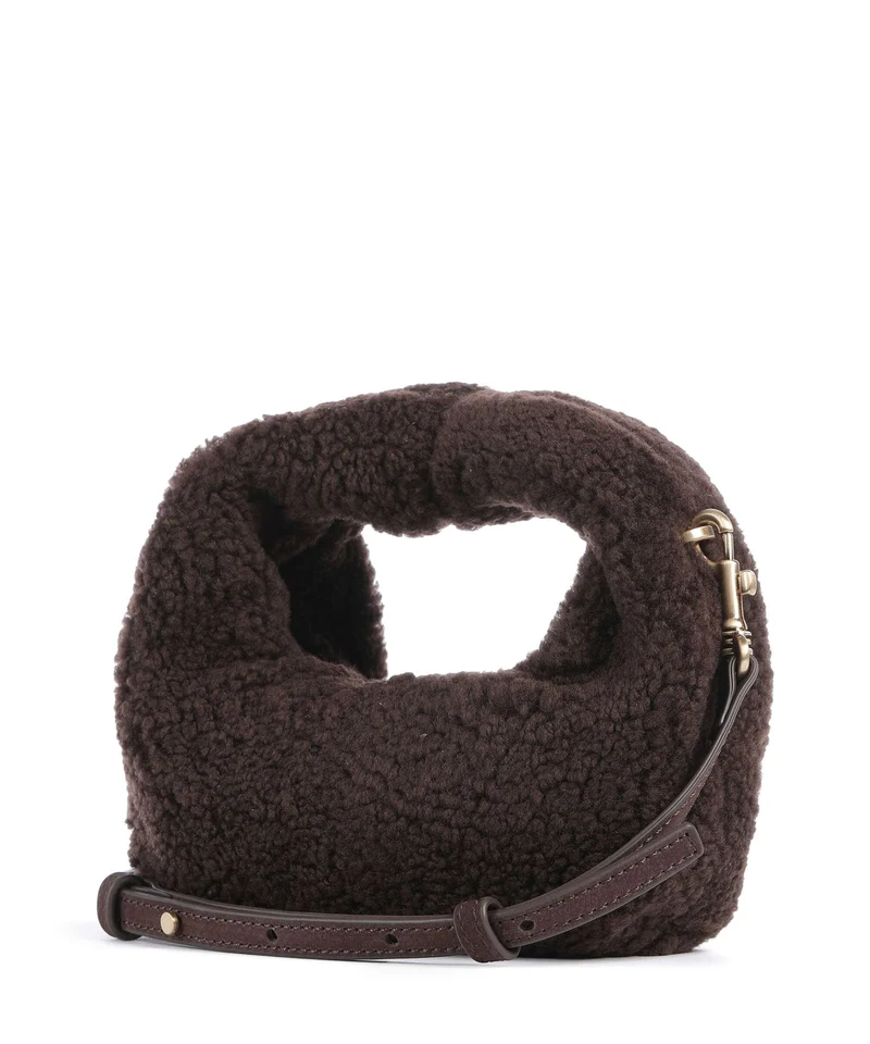 Les Visionnaires Greta Teddy Micro Umhängetasche pecan