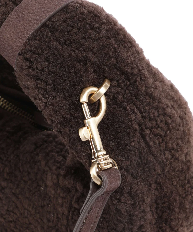 Les Visionnaires Greta Teddy Micro Umhängetasche pecan