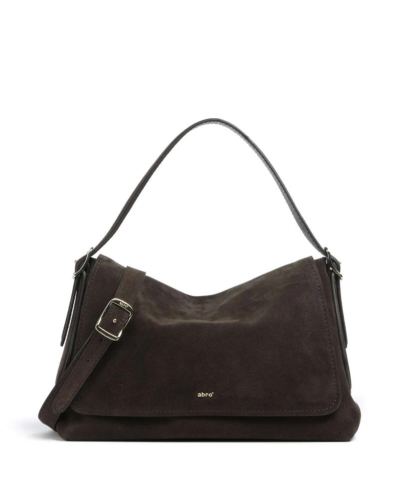 Abro Suede Carina Beuteltasche dark brown