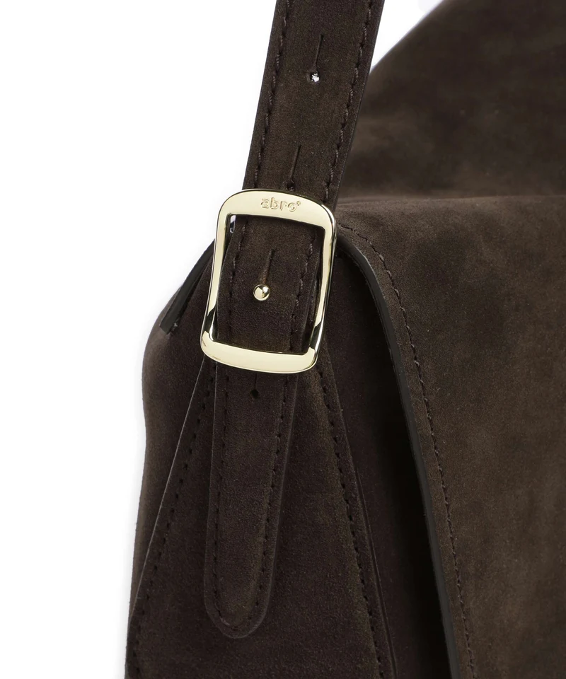 Abro Suede Carina Beuteltasche dark brown