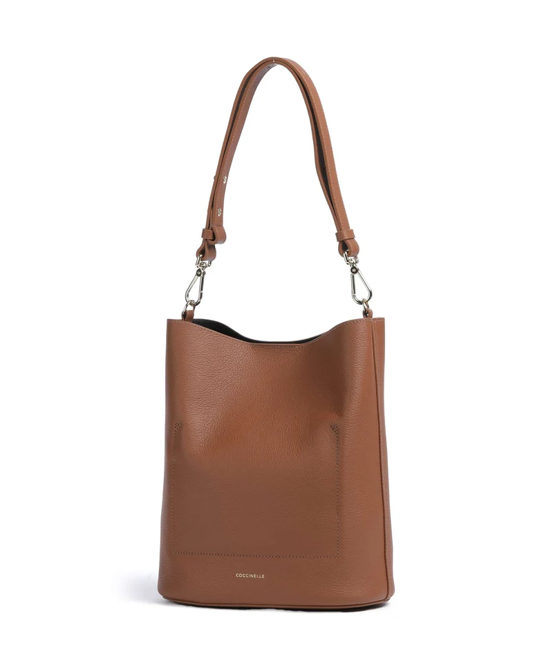 Coccinelle Nikla Bucket Handtasche cognac/noir