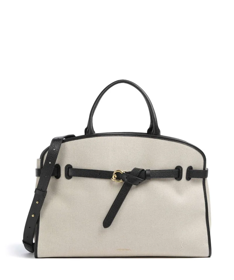 Coccinelle Sabine Canvas Handtasche natural/noir