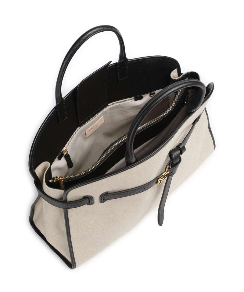 Coccinelle Sabine Canvas Handtasche natural/noir