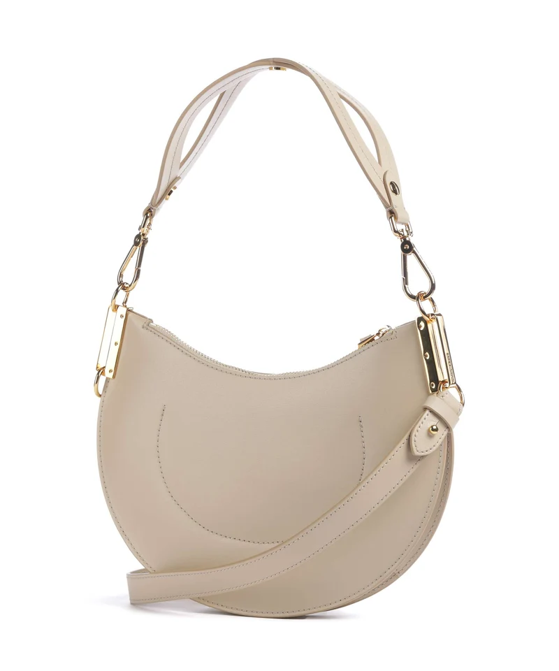 Coccinelle Sunup Monogram Sangallo Schultertasche sandshell