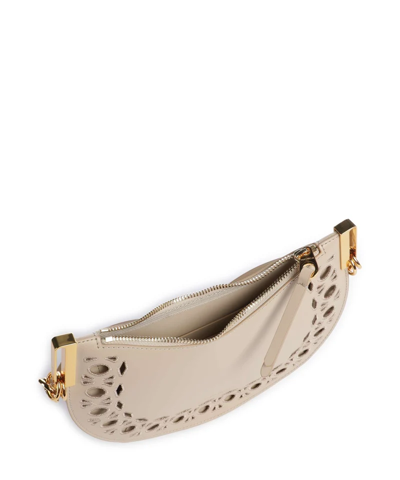 Coccinelle Sunup Monogram Sangallo Schultertasche sandshell