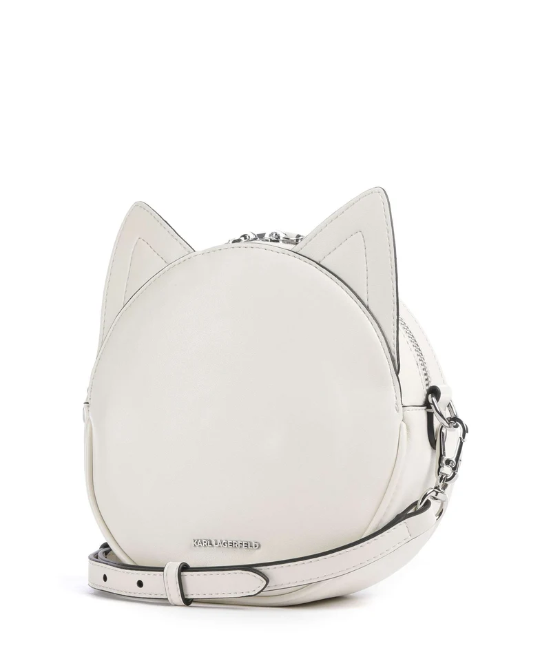 Karl Lagerfeld Ikon Chat Umhängetasche off white