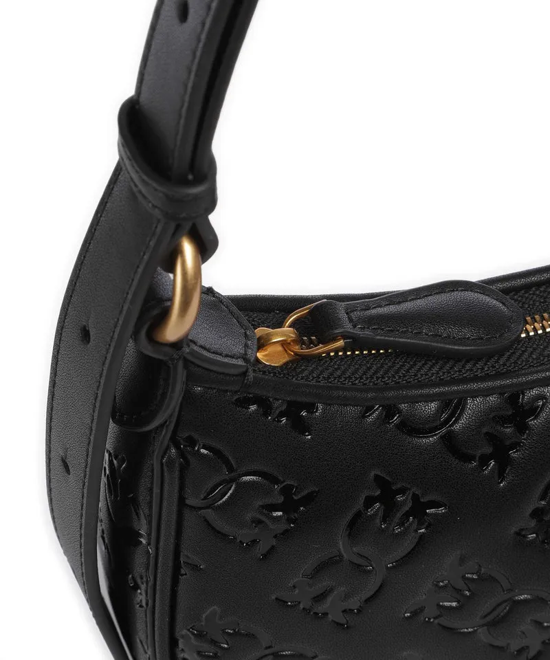 Pinko Half Moon Mini Schultertasche nero/antique gold