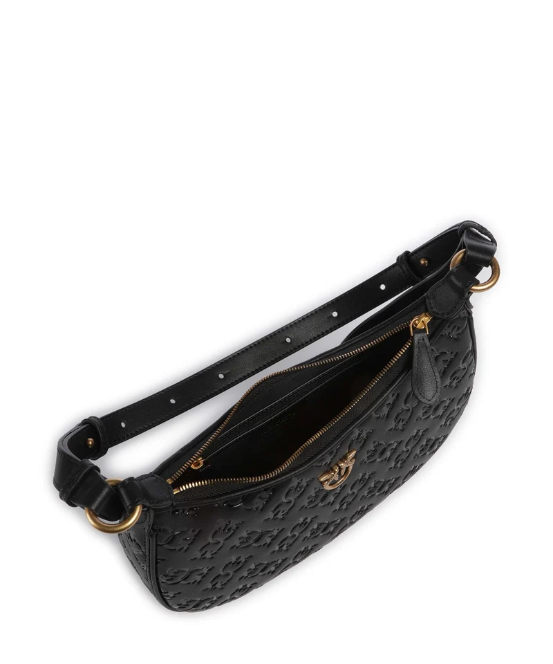 Pinko Half Moon Mini Schultertasche nero/antique gold