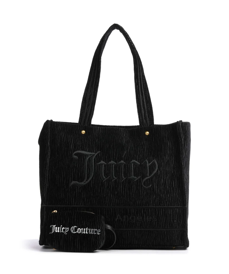Juicy Couture Iris Crinkled Velvet L Shopper black