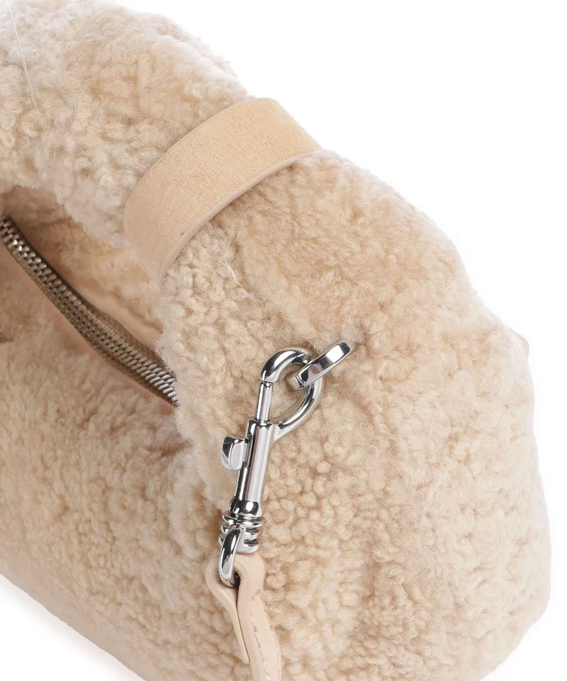 Les Visionnaires Greta Teddy Micro Umhängetasche milky beige
