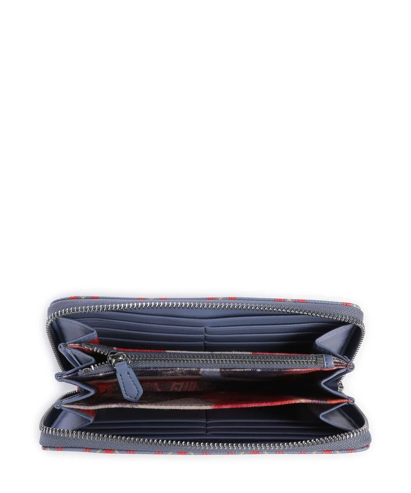 Vivienne Westwood Saffiano Printed Classic Geldbörse blue/orange tartan