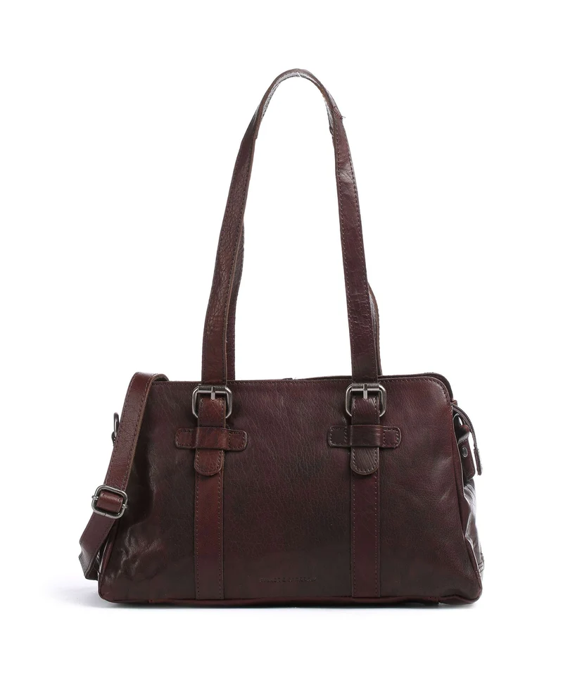 Spikes & Sparrow Bronco Schultertasche dark brown