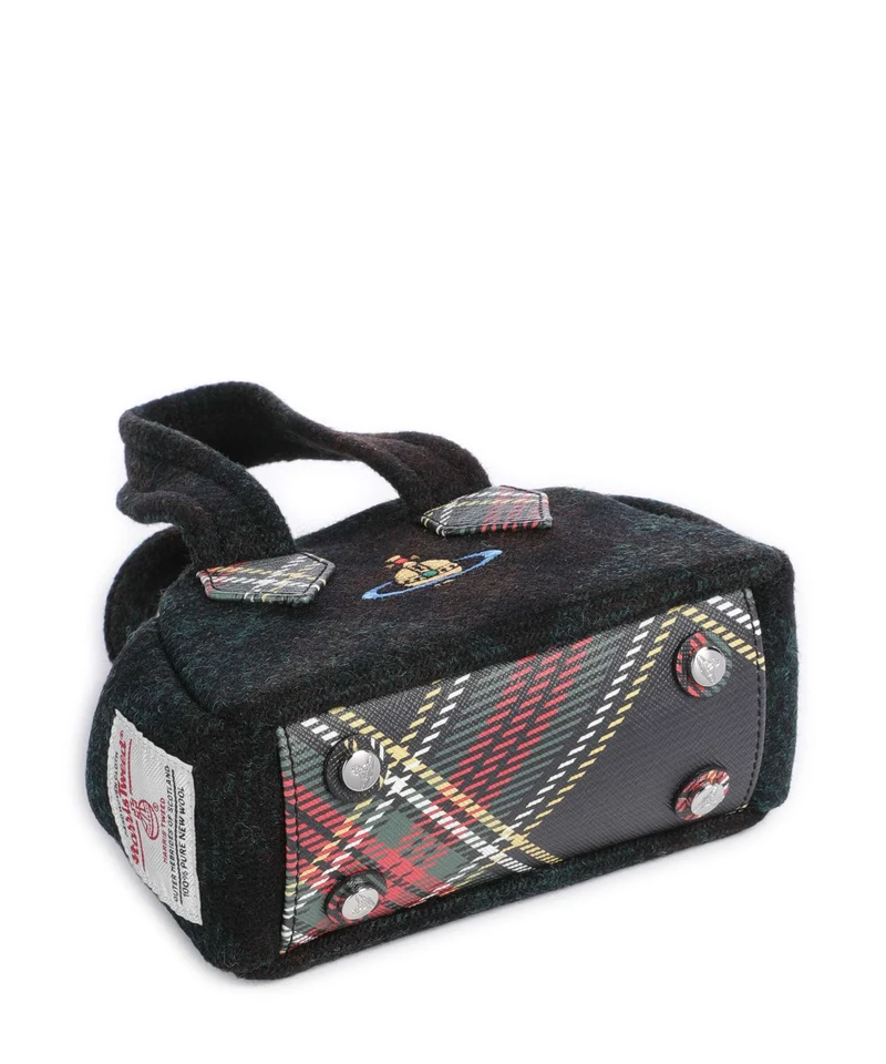 Vivienne Westwood Archive Harris Tweed Check Mini Umhängetasche dark check