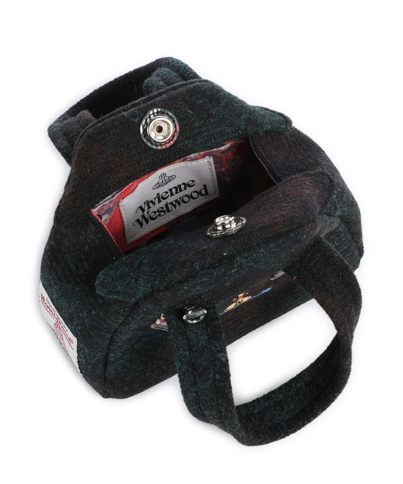 Vivienne Westwood Archive Harris Tweed Check Mini Umhängetasche dark check
