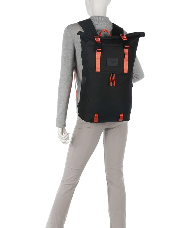 Doughnut The Dudes Christopher Dark Rolltop Rucksack black