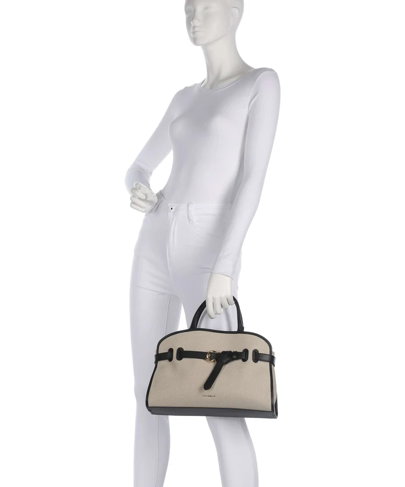 Coccinelle Sabine Canvas Handtasche natural/noir