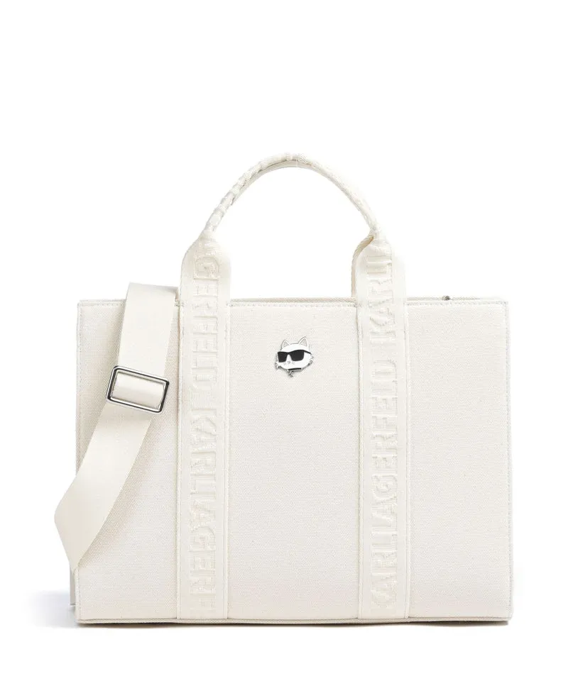 Karl Lagerfeld Ikon Medium Handtasche off white