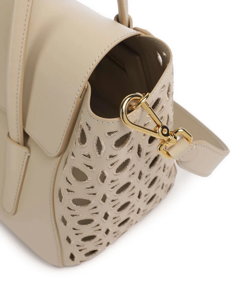 Coccinelle Beat Double Monogram Handtasche sandshell