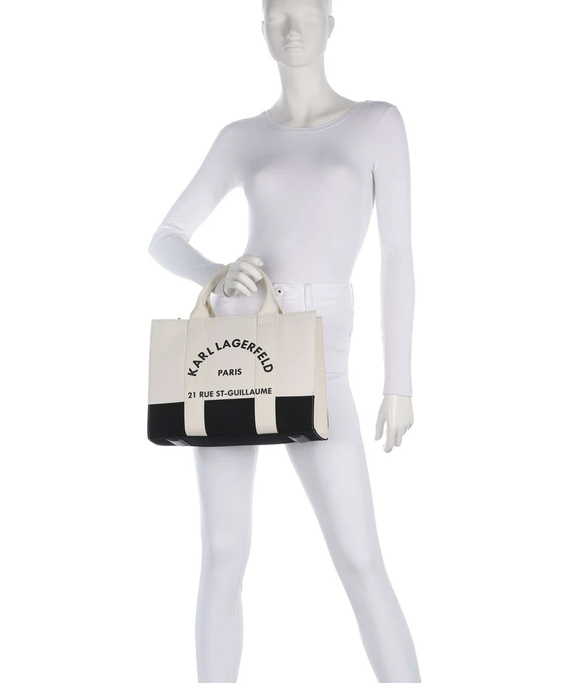 Karl Lagerfeld K/Rue St Guillaume Medium Handtasche white/black