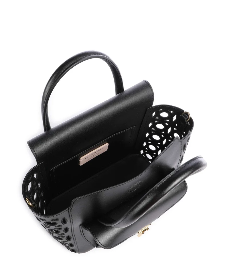 Coccinelle Beat Double Monogram Handtasche noir