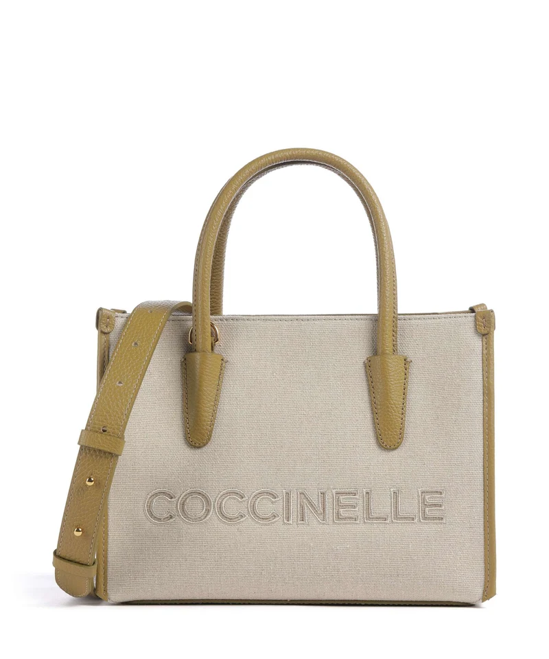 Coccinelle Myrtha Canvas Handtasche natural/seagrass