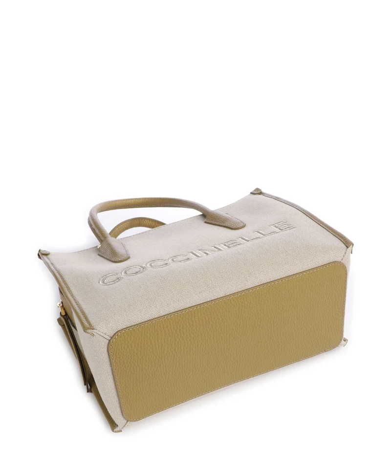 Coccinelle Myrtha Canvas Handtasche natural/seagrass