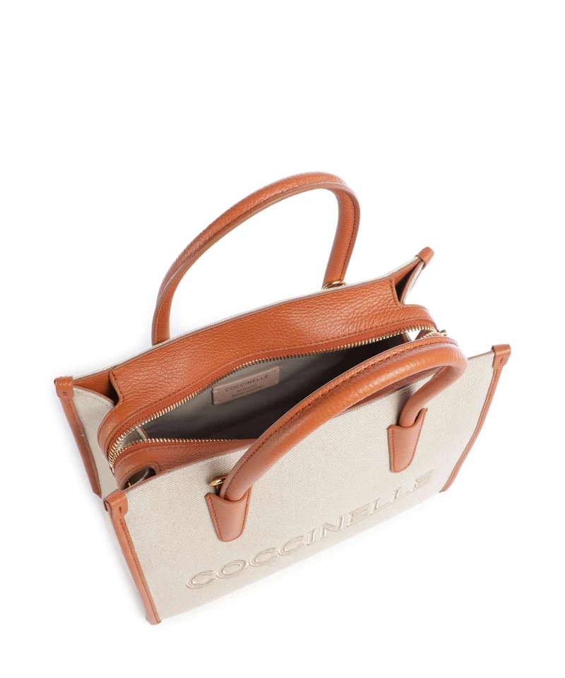 Coccinelle Myrtha Canvas Handtasche natural/crab