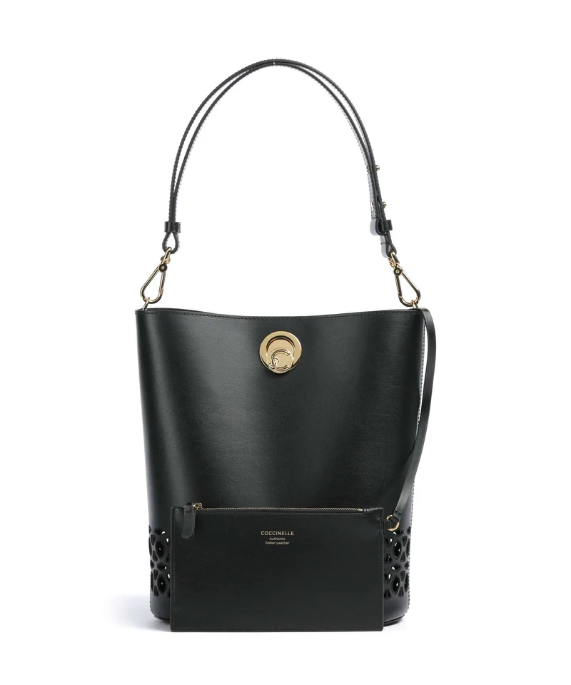 Coccinelle Nikla Monogram Sangallo Bucket Handtasche noir