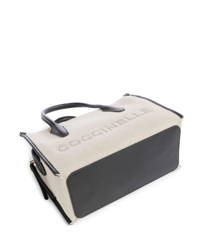 Coccinelle Myrtha Canvas Handtasche natural/noir