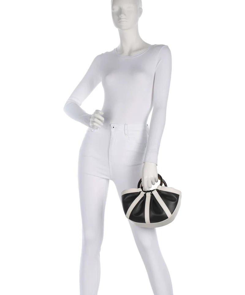 Coccinelle Shell Handtasche pearl/noir