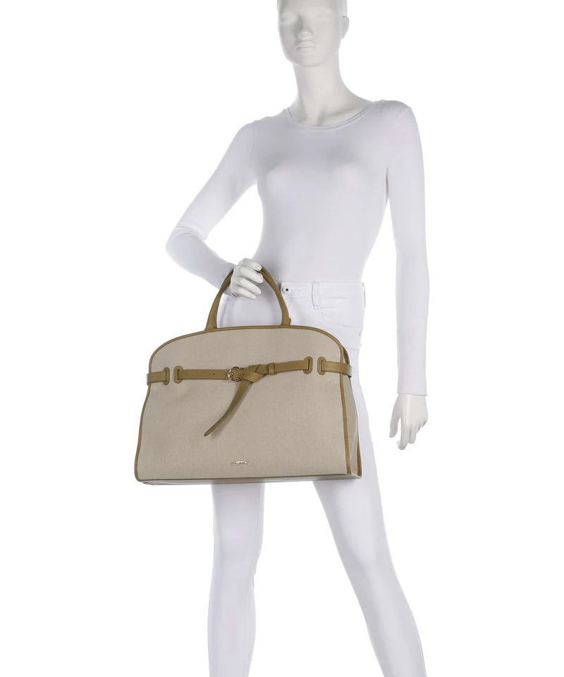Coccinelle Sabine Canvas Handtasche natural/seagrass