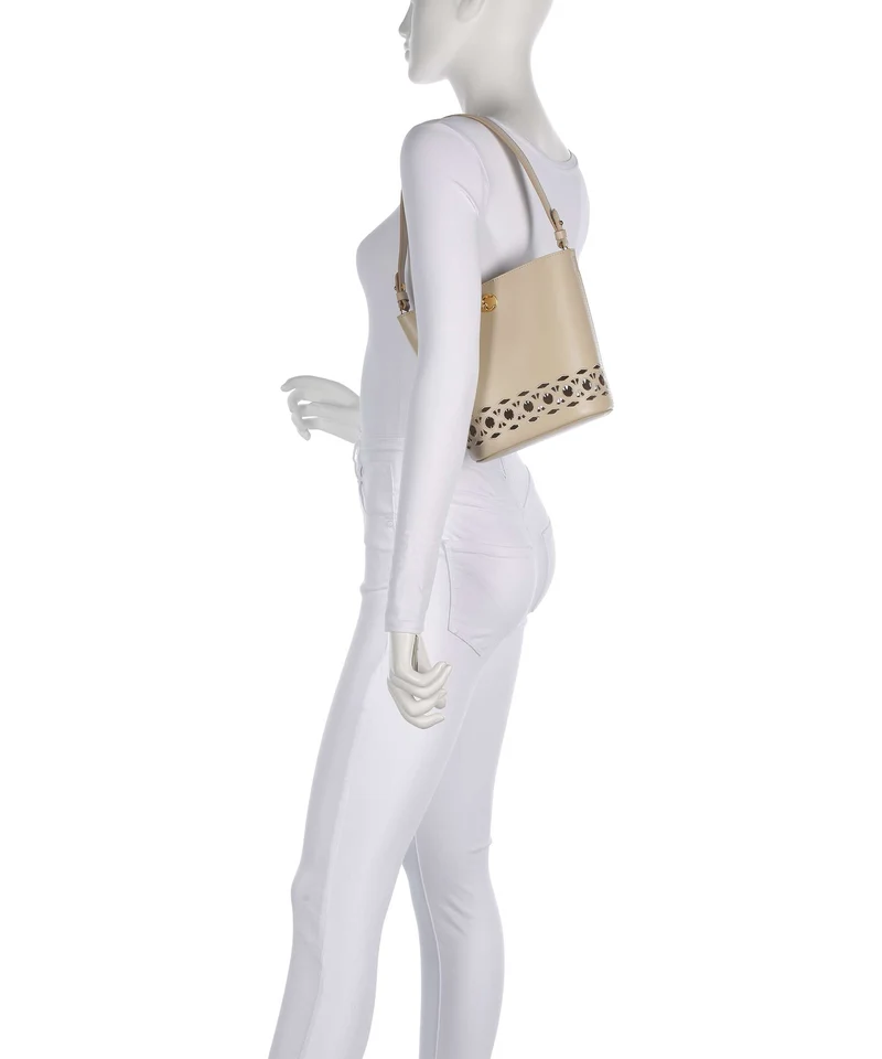 Coccinelle Nikla Monogram Sangallo Bucket Handtasche sandshell